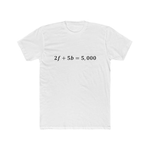 2f + 5b = 5,000 T-Shirt BLACK Font