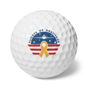 Golf Balls, 6pcs, Round Logo